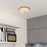 Vaxcel Preston 12.5"W LED Flush Mount, Natural Brass/Clear