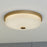 Vaxcel Preston 12.5"W LED Flush Mount, Natural Brass/Clear