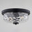 Vaxcel Northlake 13"W 2 Light Flush Mount, Matte Black/Clear