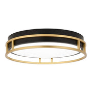 Vaxcel Northgate LED 13" Flush Mount Matte Black/Satin Gold - C0342