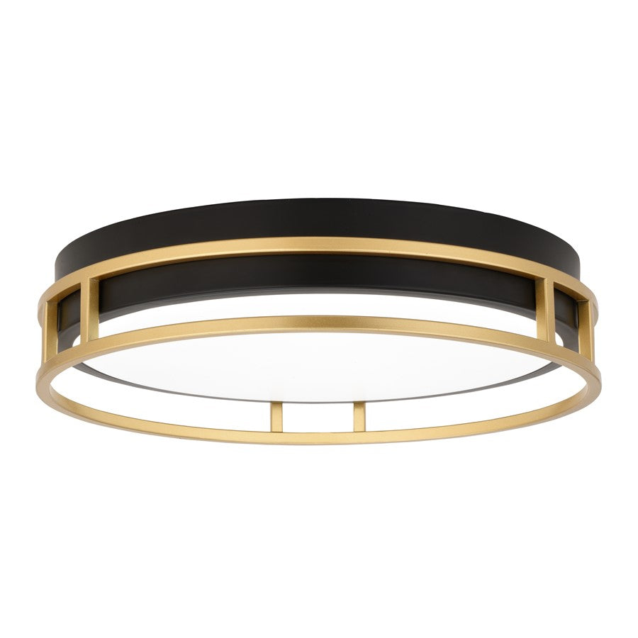 Vaxcel Northgate LED 13" Flush Mount Matte Black/Satin Gold - C0342