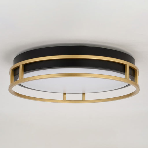 Vaxcel Northgate LED 13" Flush Mount Matte Black/Satin Gold