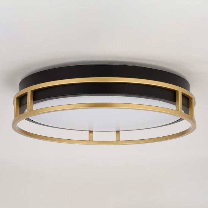 Vaxcel Northgate LED 13" Flush Mount Matte Black/Satin Gold