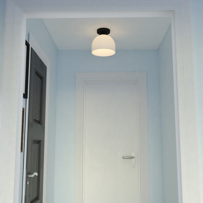 Vaxcel Shelby 9.25" 1 Lt Semi-Flush Mount, Matte Black