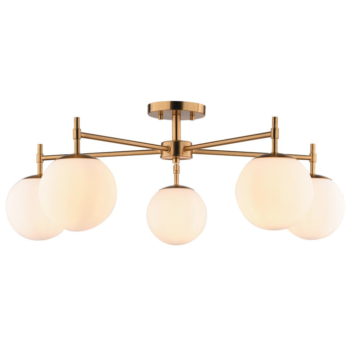 Vaxcel Armitage 32" 5 Lt Semi-Flush, Muted Brass - C0348
