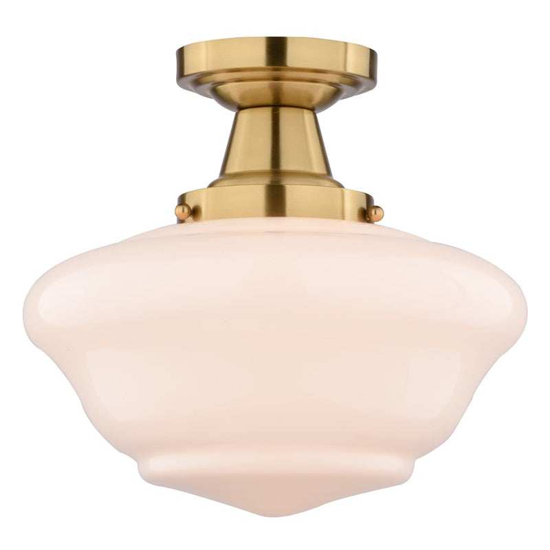 Vaxcel Eastgate 12" Semi-Flush Mount Ceiling Light, Antique Gold - C0349