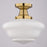 Vaxcel Eastgate 12" Semi-Flush Mount Ceiling Light, Antique Gold