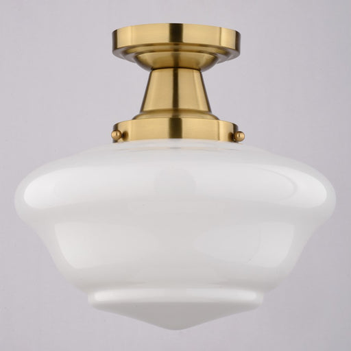 Vaxcel Eastgate 12" Semi-Flush Mount Ceiling Light, Antique Gold