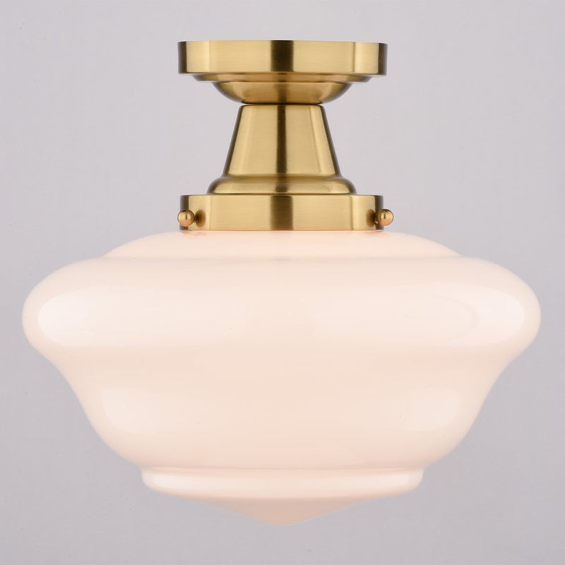 Vaxcel Eastgate 12" Semi-Flush Mount Ceiling Light, Antique Gold