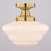 Vaxcel Eastgate 12" Semi-Flush Mount Ceiling Light, Antique Gold