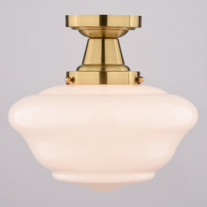 Vaxcel Eastgate 12" Semi-Flush Mount Ceiling Light, Antique Gold