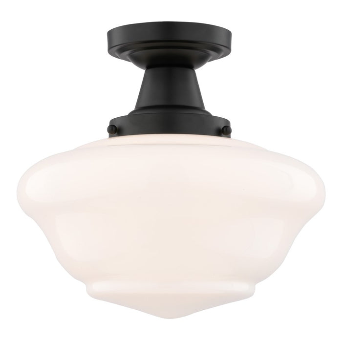 Vaxcel Eastgate 12" Semi-Flush Mount Ceiling Light, Matte Black - C0350