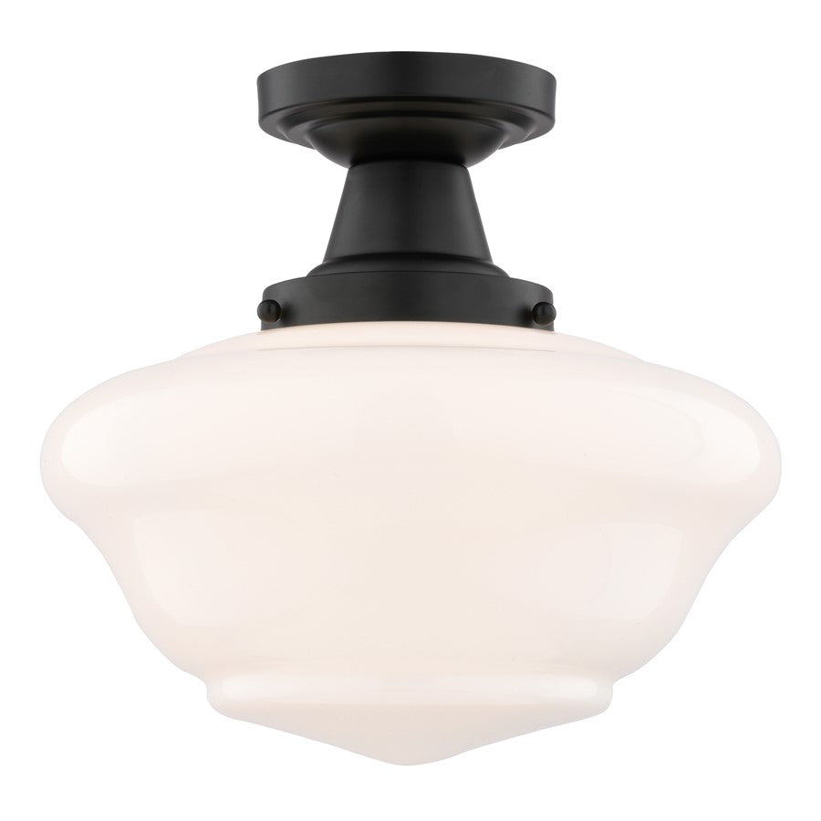 Vaxcel Eastgate 12" Semi-Flush Mount Ceiling Light, Matte Black - C0350