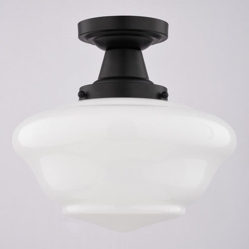 Vaxcel Eastgate 12" Semi-Flush Mount Ceiling Light, Matte Black