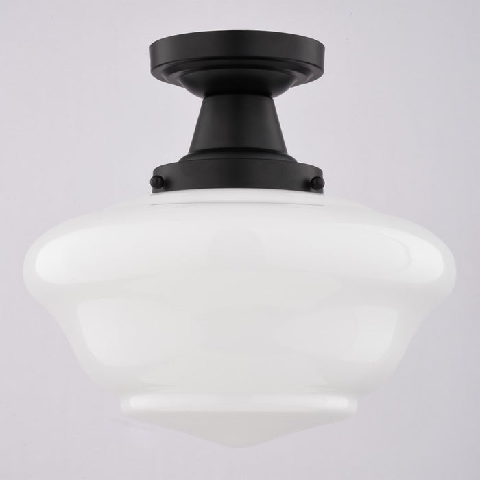 Vaxcel Eastgate 12" Semi-Flush Mount Ceiling Light, Matte Black