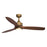 Vaxcel Curtiss 1 Light 52" Ceiling Fan, Satin Brass/White Frosted