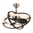 Vaxcel Galileo 1 Light 22" Ceiling Fan, Nickel/BK/Bubble Acrylic