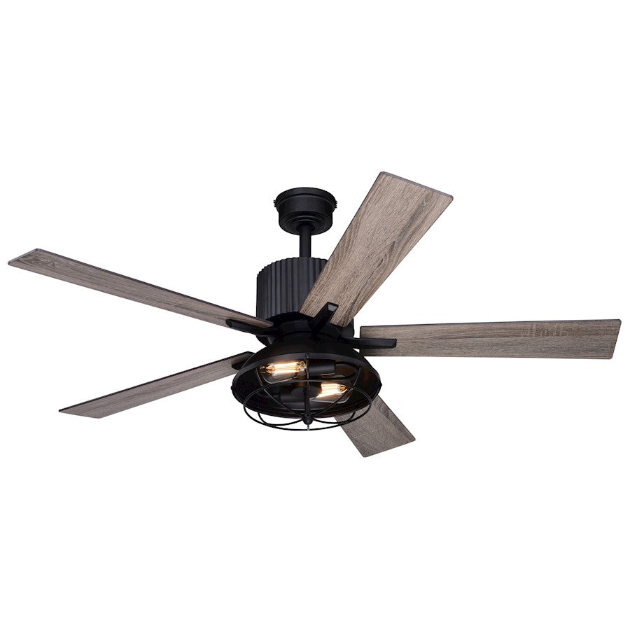 Vaxcel Elkhart 52" 2 Light LED Ceiling Fan, Black - F0110