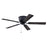 Vaxcel Cromwell 3Lt 52"Ceiling Fan/Pull Chain/Remote, Black/Clear Glass