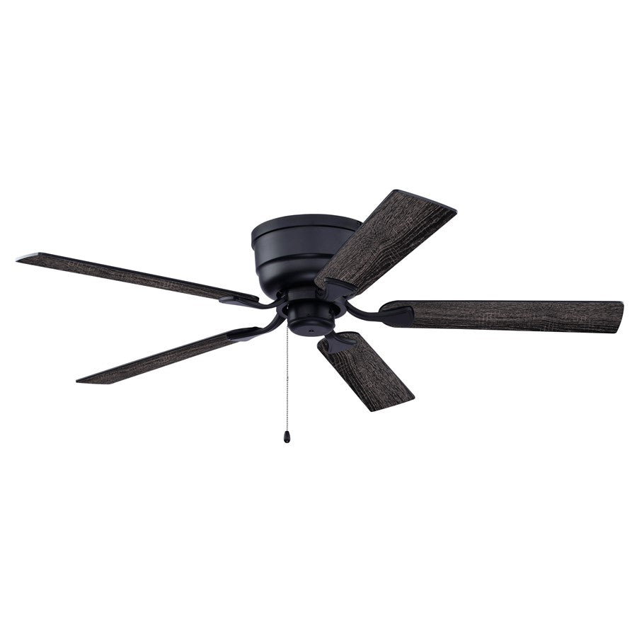 Vaxcel Cromwell 3Lt 52"Ceiling Fan/Pull Chain/Remote, Black/Clear Glass