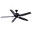 Vaxcel Fircrest 4 Light 60" Ceiling Fan, Matte Black/Clear Ribbed Glass