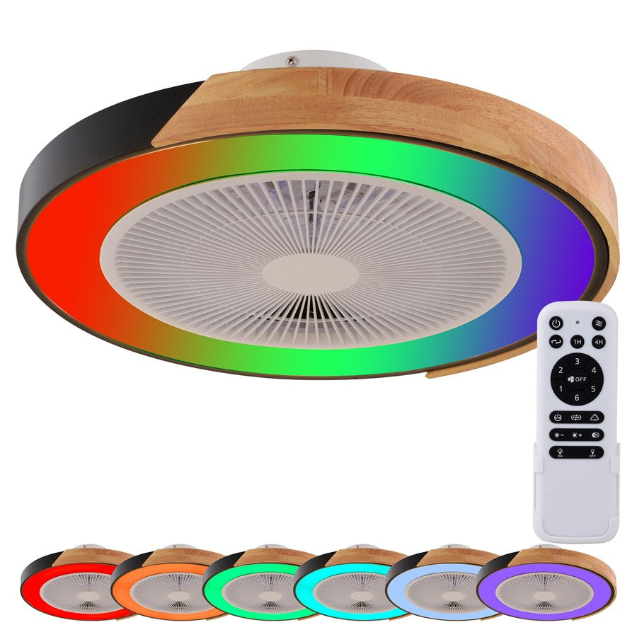 Vaxcel Everette 1 Light 20"LED Ceiling Fan, Matte Black/No Shade