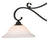 Vaxcel Monrovia 3 Light Linear Chandelier, Bronze/Etched White