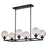 Vaxcel Lander 35" 6 Light Linear Chandelier, Matte Black - H0278