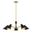 Vaxcel Pryce 30.75" 5 Light Chandelier, Matte Black/Satin Brass - H0279