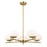 Vaxcel Sloane 27" 5 Light Chandelier, Satin Brass - H0281