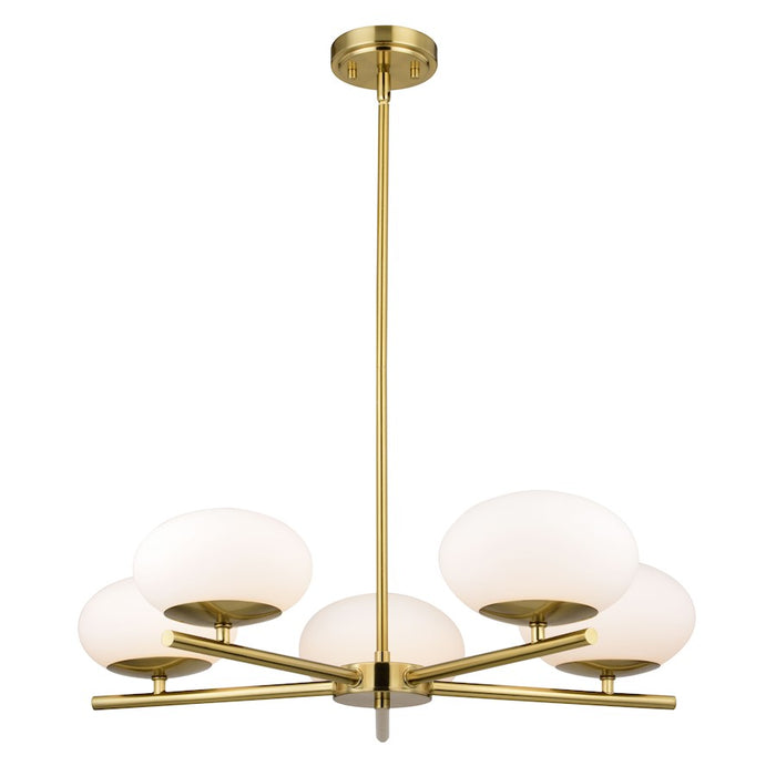Vaxcel Sloane 27" 5 Light Chandelier, Satin Brass - H0281