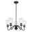 Vaxcel Beverly 23" 5 Light Chandelier, Matte Black - H0284