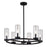 Vaxcel Grantley 26" 6 Light Indoor-Outdoor Chandelier, Matte Black - H0290