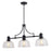 Vaxcel Beloit 36.5" 3 Light Linear Chandelier, Matte Black - H0293