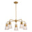 Vaxcel Harper 27" 5 Light Chandelier, Natural Brass - H0294