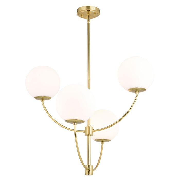 Vaxcel Avers 26" 4 Light Chandelier, Natural Brass - H0295