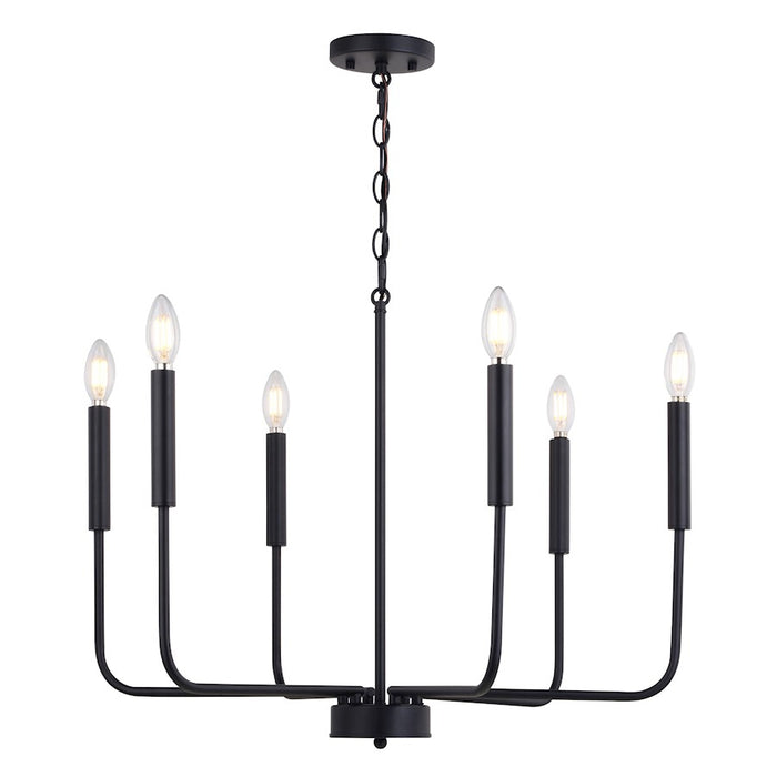 Vaxcel Belden 26" 6 Light Chandelier, Black - H0297