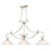 Vaxcel Monrovia 3 Light Linear Chandelier, Brushed Nickel/Frosted Glass - H0299