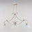Vaxcel Monrovia 3 Light Linear Chandelier, Brushed Nickel/Frosted Glass
