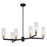 Vaxcel Claremont 31.25" 6 Light Chandelier, Matte Black/Autumn Brass - H0300