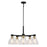 Vaxcel Elgin 5 Light 27" Chandelier, Black/Gold/Clear Glass