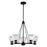 Vaxcel Dalton 25.5" 5 Light Chandelier, Matte Black/Clear - H0309