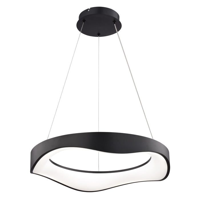 Vaxcel Bowen 20.5"W LED Chandelier, Textured Black/White - H0310