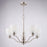 Vaxcel Bellwood 24.5" 5 Light Chandelier, Satin Nickel/White