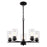 Vaxcel Park Ridge 21"W 5 Light Chandelier, Matte Black/Clear - H0313