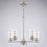 Vaxcel Park Ridge 21"W 5 Light Chandelier, Satin Nickel/Clear