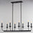 Vaxcel Durham 36"W 8 Light Linear Chandelier, Matte Black/No Shade