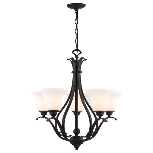 Vaxcel Monrovia 26" 5 Lt Chandelier Oil Rubbed Bronze - H0319