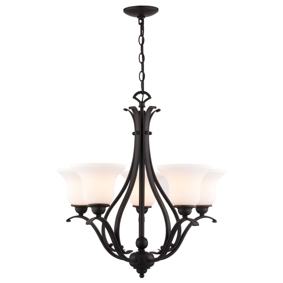Vaxcel Monrovia 26" 5 Lt Chandelier Oil Rubbed Bronze - H0319