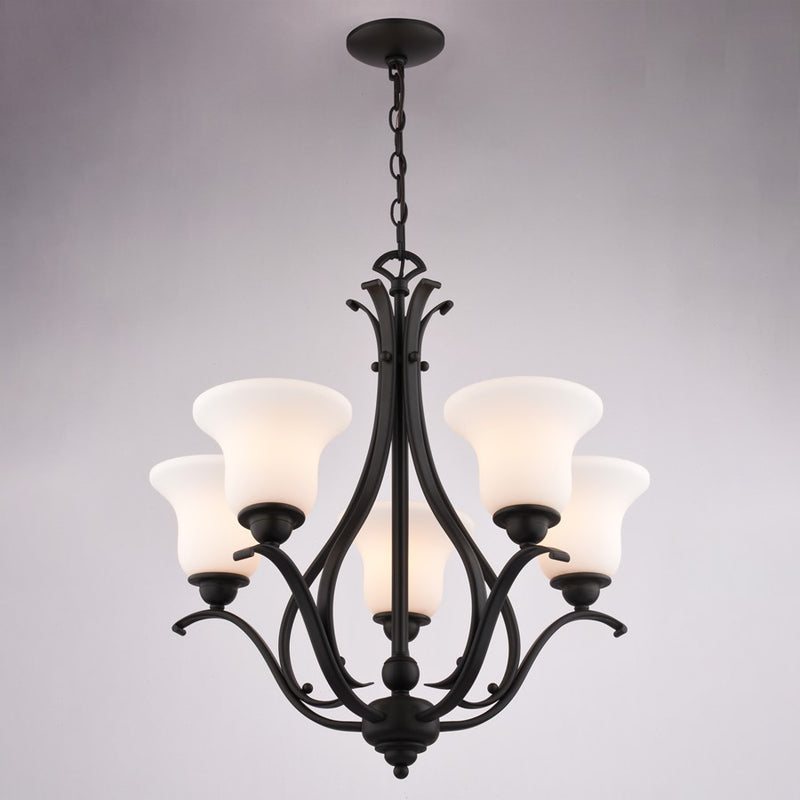Vaxcel Monrovia 26" 5 Lt Chandelier Oil Rubbed Bronze
